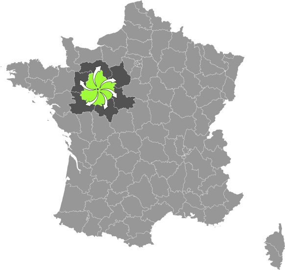Carte de la france avec position Sol Air Pac